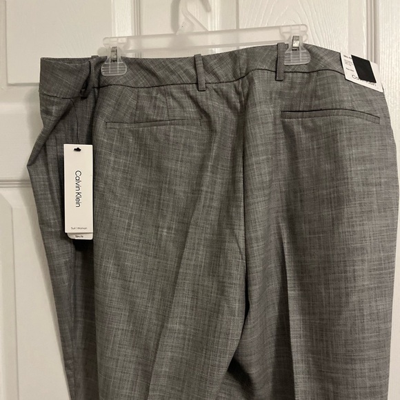 Calvin Klein Gray Trousers Versatile Tailored Design Gray Slim fit - Picture 6 of 11